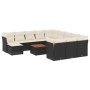 Set de sofás de jardín y cojines 13 pzas ratán sintético negro de , Conjuntos de jardín - Ref: Foro24-3223984, Precio: 723,27...
