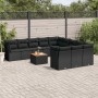Set de sofás de jardín 12 piezas cojines ratán sintético negro de , Conjuntos de jardín - Ref: Foro24-3223906, Precio: 733,51...