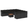 Set de sofás de jardín 12 piezas cojines ratán sintético negro de , Conjuntos de jardín - Ref: Foro24-3223906, Precio: 733,51...