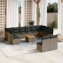 Set sofás de jardín con cojines 13 piezas ratán sintético gris de , Conjuntos de jardín - Ref: Foro24-3223897, Precio: 703,22...