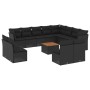 Set de sofás de jardín y cojines 13 pzas ratán sintético negro de , Conjuntos de jardín - Ref: Foro24-3223927, Precio: 778,56...
