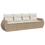 Juego de sofás jardín con cojines 4 pzas ratán sintético beige de , Conjuntos de jardín - Ref: Foro24-3253415, Precio: 340,53...