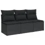 3-seater garden sofa with PE rattan cushions in black by , Outdoor sofas - Ref: Foro24-365988, Price: 157,69 €, Discount: %