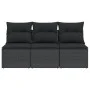 3-seater garden sofa with PE rattan cushions in black by , Outdoor sofas - Ref: Foro24-365988, Price: 157,69 €, Discount: %