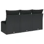 3-seater garden sofa with PE rattan cushions in black by , Outdoor sofas - Ref: Foro24-365988, Price: 157,69 €, Discount: %