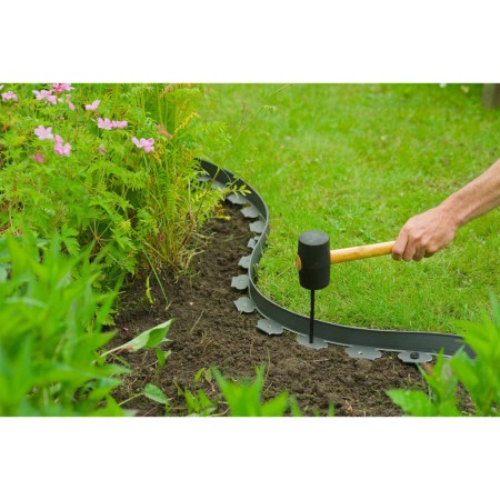 Nature Set de borde de jardín con picas gris 5 cm x 10 m de , Ribetes y bordes para jardín - Ref: Foro24-447506, Precio: 49,7...