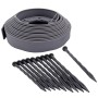 Nature Set de borde de jardín con picas gris 5 cm x 10 m de , Ribetes y bordes para jardín - Ref: Foro24-447506, Precio: 49,7...