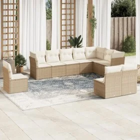 Juego de sofás jardín con cojines beige 10 pzas ratán sintético de , Conjuntos de jardín - Ref: Foro24-3249637, Precio: 657,5...
