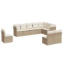 Juego de sofás jardín con cojines beige 10 pzas ratán sintético de , Conjuntos de jardín - Ref: Foro24-3249637, Precio: 707,8...