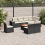 Set de sofás de jardín 8 piezas y cojines ratán sintético negro de , Conjuntos de jardín - Ref: Foro24-3257813, Precio: 526,9...