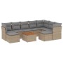 Juego de sofás jardín con cojines beige 10 pzas ratán sintético de , Conjuntos de jardín - Ref: Foro24-3223966, Precio: 538,0...