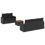 Set de sofás de jardín 6 piezas y cojines ratán sintético negro de , Conjuntos de jardín - Ref: Foro24-3224004, Precio: 394,7...