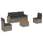 Set de muebles de jardín 6 pzas y cojines ratán sintético gris de , Conjuntos de jardín - Ref: Foro24-3224065, Precio: 330,57...