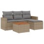Juego de sofás jardín con cojines 5 pzas ratán sintético beige de , Conjuntos de jardín - Ref: Foro24-3224092, Precio: 287,04...