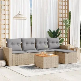 Juego de sofás jardín con cojines 6 pzas ratán sintético beige de , Conjuntos de jardín - Ref: Foro24-3224099, Precio: 339,53...