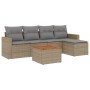 Juego de sofás jardín con cojines 6 pzas ratán sintético beige de , Conjuntos de jardín - Ref: Foro24-3224099, Precio: 334,61...