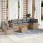 Set sofás de jardín 7 piezas y cojines ratán sintético beige de , Conjuntos de jardín - Ref: Foro24-3224148, Precio: 436,93 €...