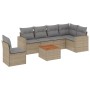 Set sofás de jardín 7 piezas y cojines ratán sintético beige de , Conjuntos de jardín - Ref: Foro24-3224148, Precio: 436,93 €...