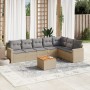 Juego de sofás de jardín con cojines beige 8 pzas ratán PE de , Conjuntos de jardín - Ref: Foro24-3224155, Precio: 466,49 €, ...