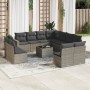 Set de sofás de jardín 12 pzas con cojines ratán sintético gris de , Conjuntos de jardín - Ref: Foro24-3219130, Precio: 683,6...