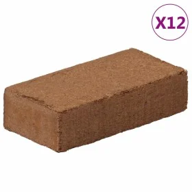Bloques de fibra de coco 12 uds 650 g cada uno 7,8 kg total de , Tierra y arena - Ref: Foro24-155727, Precio: 54,79 €, Descue...