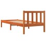 Estructura de cama madera maciza de pino marrón cera 90x200 cm de , Camas y somieres - Ref: Foro24-844806, Precio: 70,08 €, D...