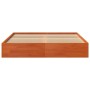 Estructura de cama madera maciza pino marrón cera 120x200 cm de , Camas y somieres - Ref: Foro24-844819, Precio: 93,11 €, Des...