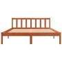 Estructura de cama madera maciza pino marrón cera 150x200 cm de , Camas y somieres - Ref: Foro24-844810, Precio: 89,39 €, Des...