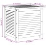 Caja de almacenaje de jardín madera maciza acacia 60x50x56 cm de , Cajas de almacenaje para exteriores - Ref: Foro24-365839, ...