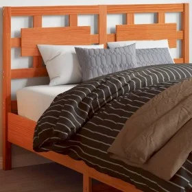 Bettkopfteil aus massivem Kiefernholz in Wachsbraun, 135 cm von , Kopf- und Fußteile - Ref: Foro24-844230, Preis: 44,73 €, Ra...