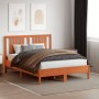 Cabecero de cama madera maciza de pino marrón cera 140 cm de , Cabeceros y pies de cama - Ref: Foro24-844314, Precio: 43,14 €...