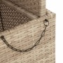 Mesa de jardín ratán sintético madera acacia beige 90x55x71 cm de , Mesas de jardín - Ref: Foro24-368277, Precio: 115,82 €, D...