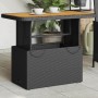 Mesa de jardín madera de acacia y ratán PE negro 90x55x71 cm de , Mesas de jardín - Ref: Foro24-368275, Precio: 101,93 €, Des...