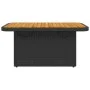 Mesa de jardín madera de acacia y ratán PE negro 90x55x71 cm de , Mesas de jardín - Ref: Foro24-368275, Precio: 105,88 €, Des...