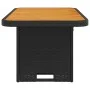 Mesa de jardín madera de acacia y ratán PE negro 90x55x71 cm de , Mesas de jardín - Ref: Foro24-368275, Precio: 105,88 €, Des...