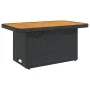 Garden table made of acacia wood and black PE rattan 90x55x71 cm by , Garden tables - Ref: Foro24-368275, Price: 105,88 €, Di...