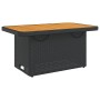 Mesa de jardín madera de acacia y ratán PE negro 90x55x71 cm de , Mesas de jardín - Ref: Foro24-368275, Precio: 101,93 €, Des...