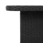 Mesa de jardín madera de acacia y ratán PE negro 90x55x71 cm de , Mesas de jardín - Ref: Foro24-368275, Precio: 105,88 €, Des...