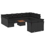 Set de sofás de jardín y cojines 13 pzas ratán sintético negro de , Conjuntos de jardín - Ref: Foro24-3223913, Precio: 827,36...
