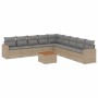 Juego de sofás jardín con cojines beige 10 pzas ratán sintético de , Conjuntos de jardín - Ref: Foro24-3224169, Precio: 571,2...