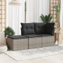 Taburete de jardín con cojín ratán sintético gris 55x55x37cm de , Otomanas de exterior - Ref: Foro24-366117, Precio: 50,34 €,...