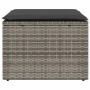 Taburete de jardín con cojín ratán sintético gris 55x55x37cm de , Otomanas de exterior - Ref: Foro24-366117, Precio: 50,34 €,...