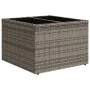 Mesa de jardín superficie de cristal ratán PE gris 55x55x37 cm de , Mesas de jardín - Ref: Foro24-366120, Precio: 57,00 €, De...