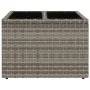 Mesa de jardín superficie de cristal ratán PE gris 55x55x37 cm de , Mesas de jardín - Ref: Foro24-366120, Precio: 57,00 €, De...