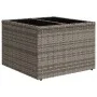 Mesa de jardín superficie de cristal ratán PE gris 55x55x37 cm de , Mesas de jardín - Ref: Foro24-366120, Precio: 57,00 €, De...