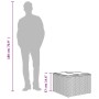 Mesa de jardín superficie de cristal ratán PE gris 55x55x37 cm de , Mesas de jardín - Ref: Foro24-366120, Precio: 54,95 €, De...