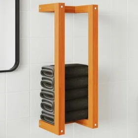 Toallero de madera de pino maciza marrón encerado 23x18x60 cm de , Toalleros - Ref: Foro24-844473, Precio: 21,24 €, Descuento: %