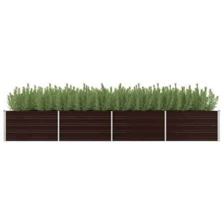 Arriate de acero galvanizado marrón 320x80x45 cm de vidaXL, Maceteros y jardineras - Ref: Foro24-45716, Precio: 73,59 €, Desc...