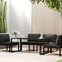 Anthrazitgrauer Garten-Esstisch aus Aluminium, 120 x 60 x 66 cm von , Gartentische - Ref: Foro24-318312, Preis: 129,88 €, Rab...
