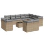 Set sofás de jardín con cojines 13 pzas ratán sintético beige de , Conjuntos de jardín - Ref: Foro24-3250378, Precio: 894,84 ...